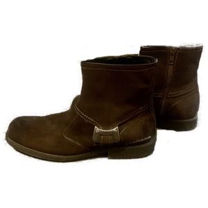 Calvin Klein Brown Suede Ankle Boots